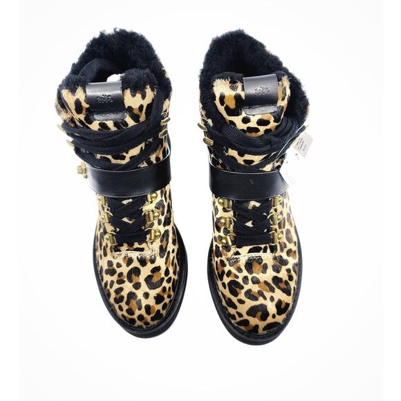 Coach Urban Leopard Hiker Combat Boots - New Size 6.5 - Picture 4 of 12